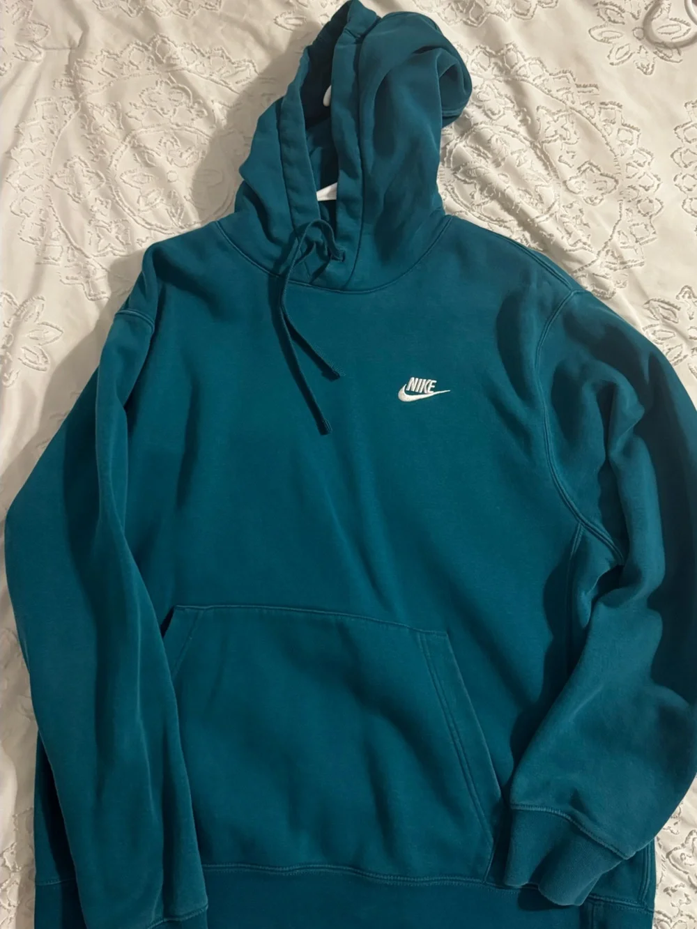 Nike Teal Pullover Hoodie with White Swoosh